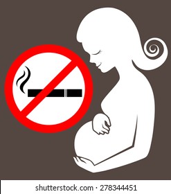 Pregnant women with No smoking sign for World No Tobacco Day 