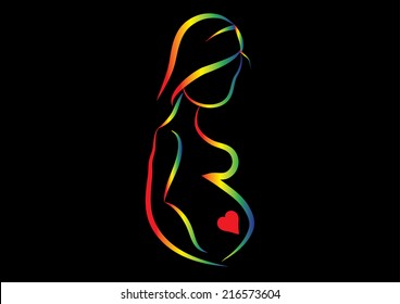 A Pregnant Women. Vector