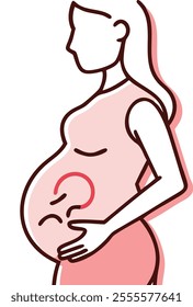 pregnant women vector art design.