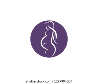pregnant women vector icon template - Vector