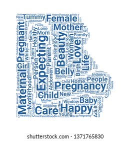 pregnant word cloud. tag cloud about pregnant