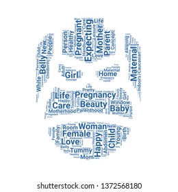 pregnant word cloud. tag cloud about pregnant