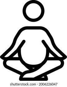 schwangere Yoga-Vektorsymbol