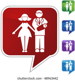 Pregnanty web button isolated on a background.