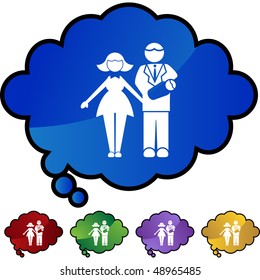Pregnanty web button isolated on a background.