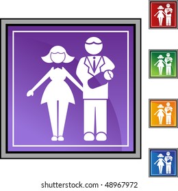 Pregnanty web button isolated on a background.