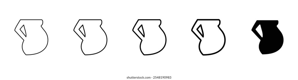 pregnent icon Simple thin line logo set