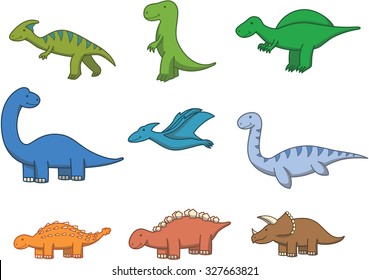Prehistoric animal doodle cartoon illustration