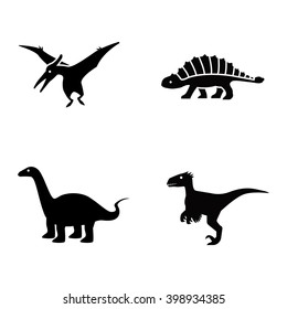 Prehistoric animals vector icons