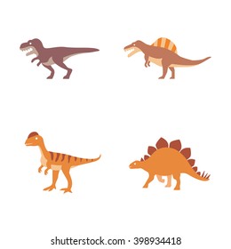 Prehistoric animals vector icons