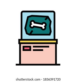 prehistoric bone color icon vector. prehistoric bone sign. isolated symbol illustration