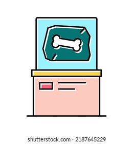 prehistoric bone color icon vector. prehistoric bone sign. isolated symbol illustration