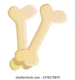 Prehistoric bones icon. Cartoon of prehistoric bones vector icon for web design isolated on white background