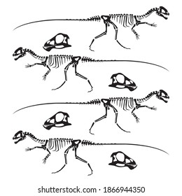 Prehistoric bones Icon, Vector, Silhouette symbol design