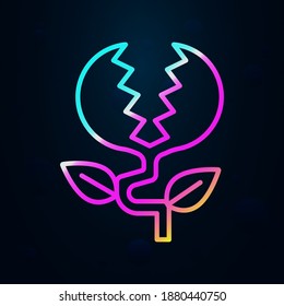 Prehistoric carnivorous plant nolan icon. Simple thin line, outline vector of prehistoric icons for ui and ux, website or mobile application