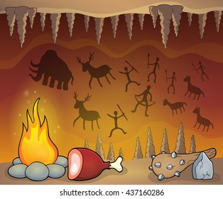 Prehistoric cave thematic image 1 - eps10 vector illustration.