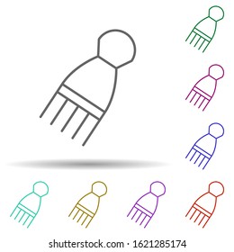 Prehistoric comb in multi color style icon. Simple thin line, outline vector of prehistoric icons for ui and ux, website or mobile application
