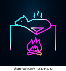 Prehistoric cooking nolan icon. Simple thin line, outline vector of prehistoric icons for ui and ux, website or mobile application