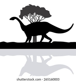 Prehistoric design over landscape background,vector illustration