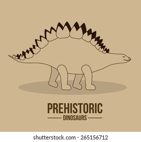 Prehistoric design over pastel background,vector illustration