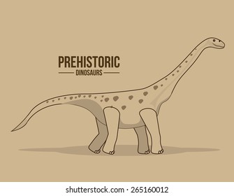 Prehistoric design over pastel background,vector illustration