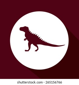 Prehistoric design over red background,vector illustration