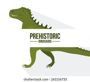 Prehistoric design over white background,vector illustration