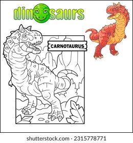 prehistoric dinosaur carnotaurus coloring book