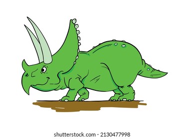 Prehistoric dinosaur cartoon colorful vector