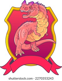 prehistoric dinosaur ceratosaurus, emblem design