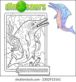 prehistoric dinosaur ichthyosaur coloring book