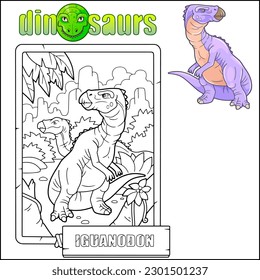 prehistoric dinosaur iguanodon coloring book