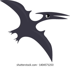 A prehistoric dinosaur; pterodactyl, vector, color drawing or illustration. 