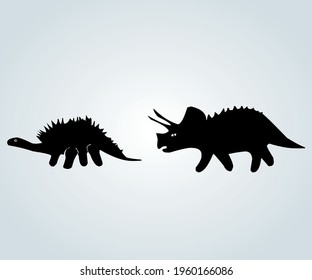 Prehistoric dinosaurs of enormous size, extinct