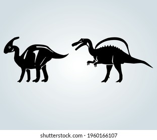 Prehistoric dinosaurs of enormous size, extinct