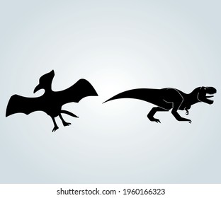 Prehistoric dinosaurs of enormous size, extinct