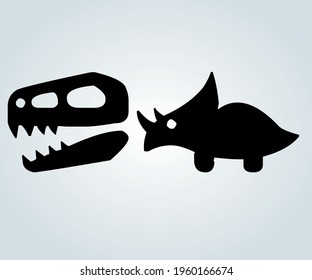 Prehistoric dinosaurs of enormous size, extinct