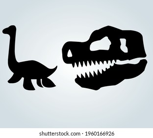 Prehistoric dinosaurs of enormous size, extinct