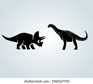 Prehistoric dinosaurs of enormous size, extinct