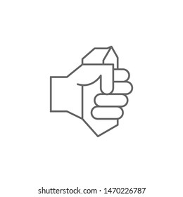 Prehistoric hand axe icon. Element of prehistoric line icon