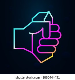 Prehistoric hand axe nolan icon. Simple thin line, outline vector of prehistoric icons for ui and ux, website or mobile application