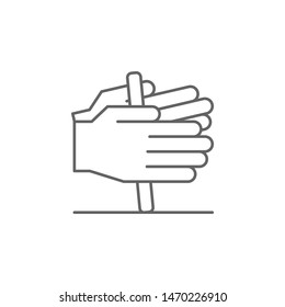 Prehistoric hand fair icon. Element of prehistoric line icon