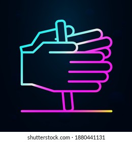 Prehistoric hand fair nolan icon. Simple thin line, outline vector of prehistoric icons for ui and ux, website or mobile application