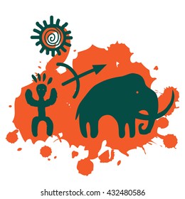 Prehistoric hunt background