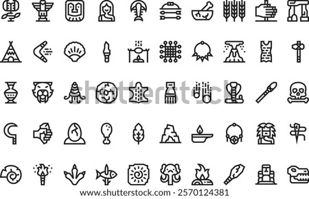 Prehistoric icons  High-Quality Vector Icons Collection with Editable Stroke. Ideal for Professional and Creative Projects.