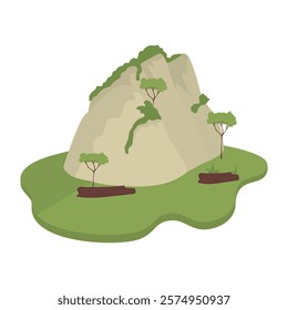 Prehistoric Landscape Vector Illustration - 01