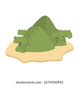 Prehistoric Landscape Vector Illustration - 07