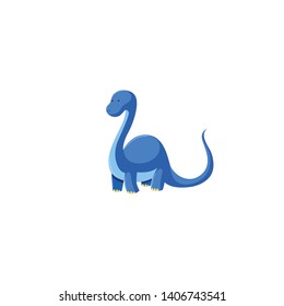 It is a prehistoric large reptile. There were different types of dinosaurs., vector, color drawing or illustration. 
