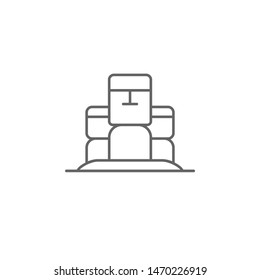 Prehistoric moai icon. Element of prehistoric line icon