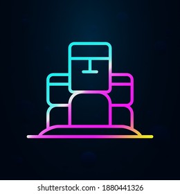 Prehistoric moai nolan icon. Simple thin line, outline vector of prehistoric icons for ui and ux, website or mobile application